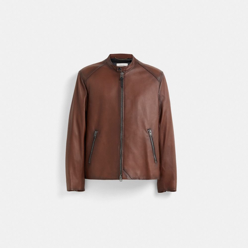 Restored Leather Racer Jacket
