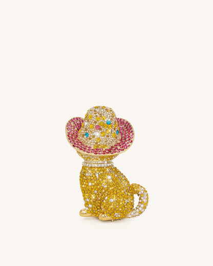 Glamorous Cat Clutch - Multicolor Gold