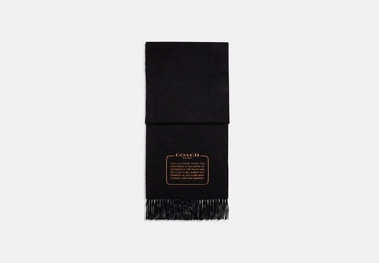 Embroidered Patch Cashmere Muffler