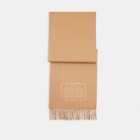 Embroidered Patch Cashmere Muffler