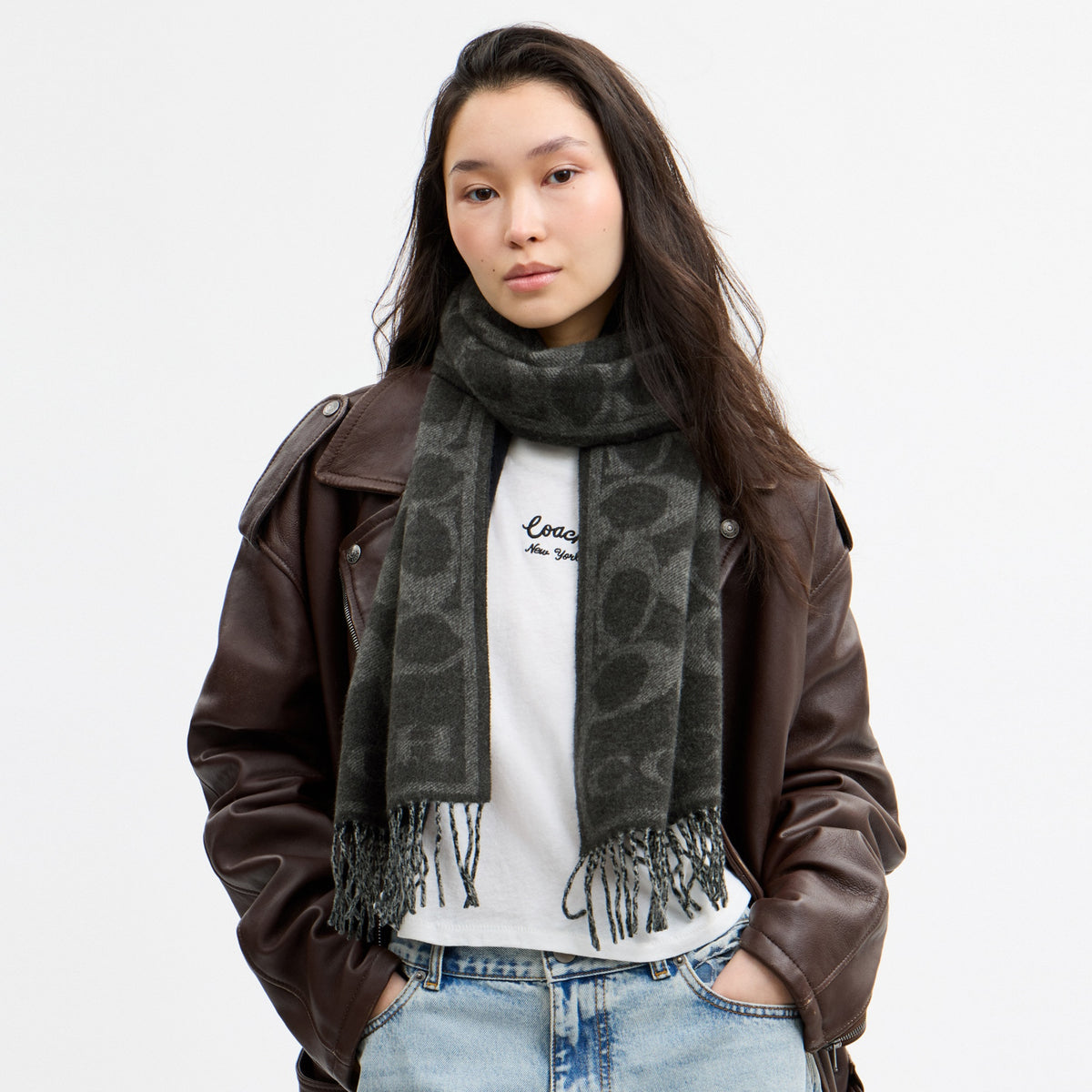 Reversible Signature Cashmere Muffler