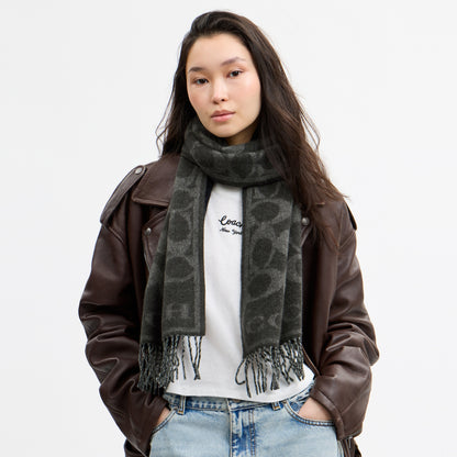 Reversible Signature Cashmere Muffler