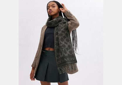 Reversible Signature Cashmere Muffler