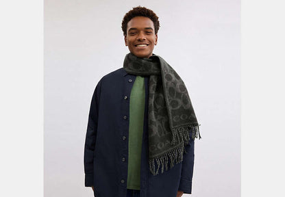 Reversible Signature Cashmere Muffler