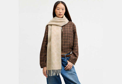 Reversible Signature Cashmere Muffler