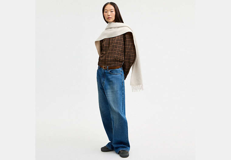 Reversible Signature Cashmere Muffler