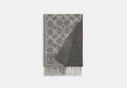 Reversible Signature Cashmere Muffler