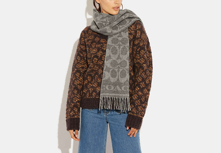 Reversible Signature Cashmere Muffler
