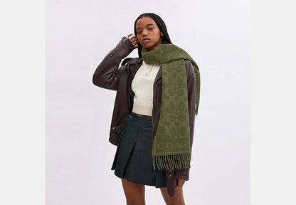 Reversible Signature Cashmere Muffler