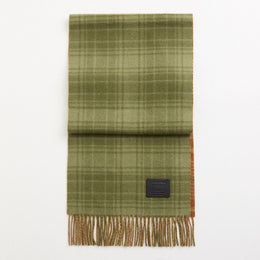 Restored Double Plaid Print Muffler