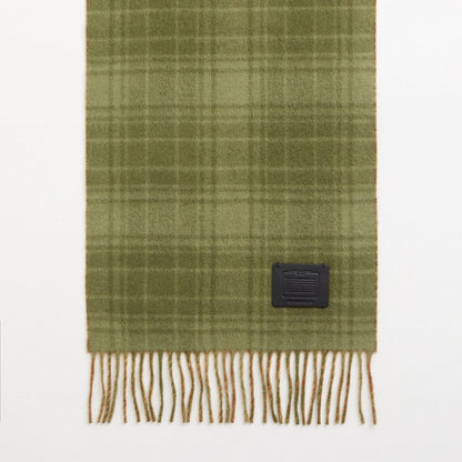Restored Double Plaid Print Muffler