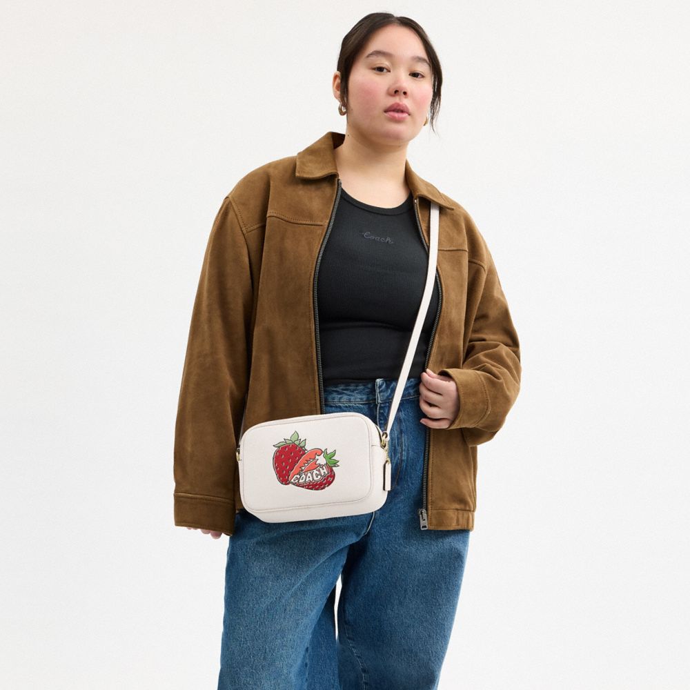 Jamie Camera Bag With Strawberry Graphic