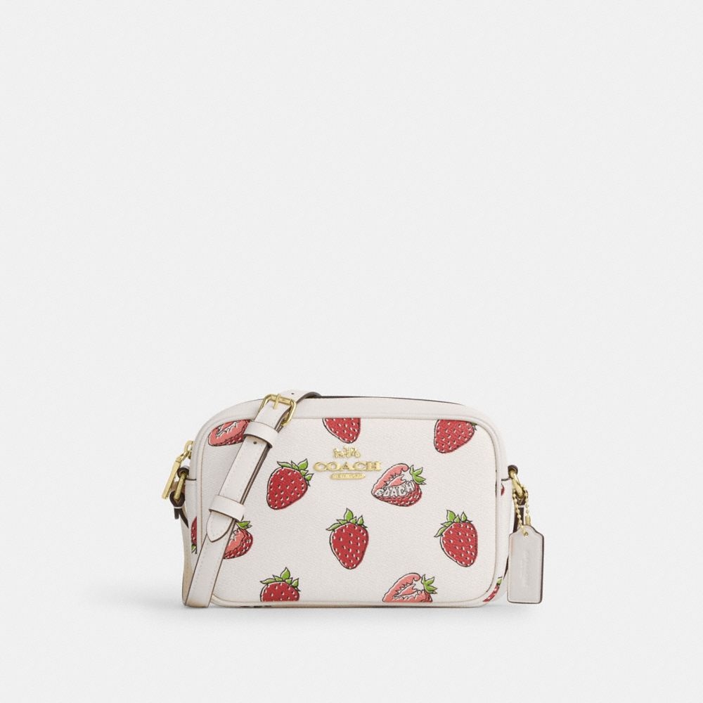 Mini Jamie Camera Bag With Strawberry Print