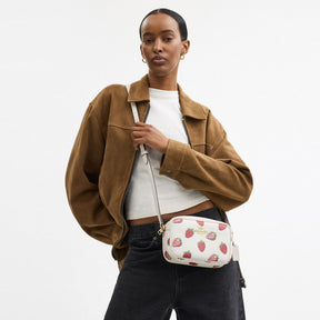 Mini Jamie Camera Bag With Strawberry Print
