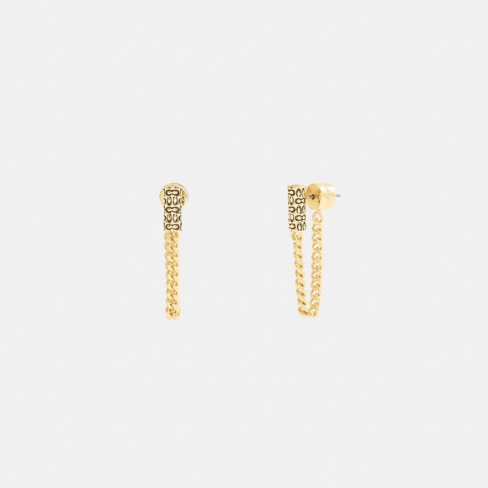 Quilted Signature Bead Chain Earrings