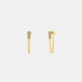 Quilted Signature Bead Chain Earrings