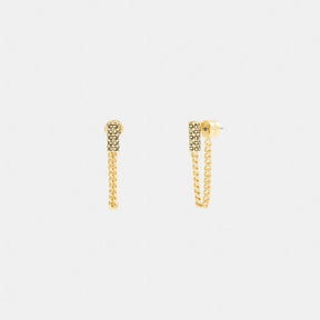 Quilted Signature Bead Chain Earrings