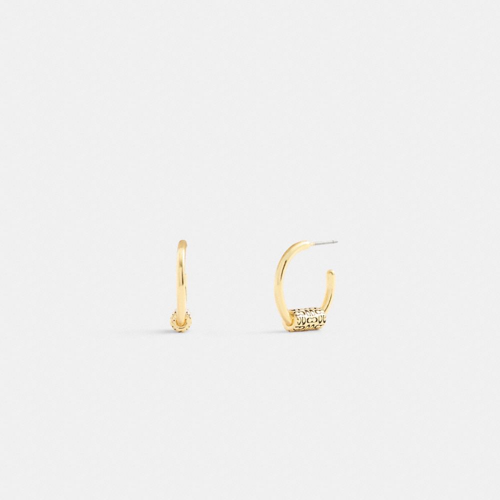 Quilted Signature Bead Hoop Earrings