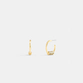 Quilted Signature Bead Hoop Earrings