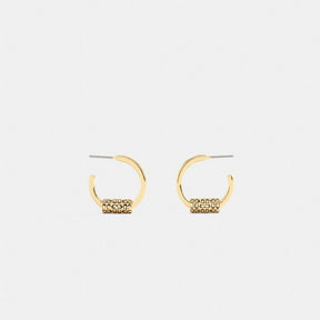 Quilted Signature Bead Hoop Earrings