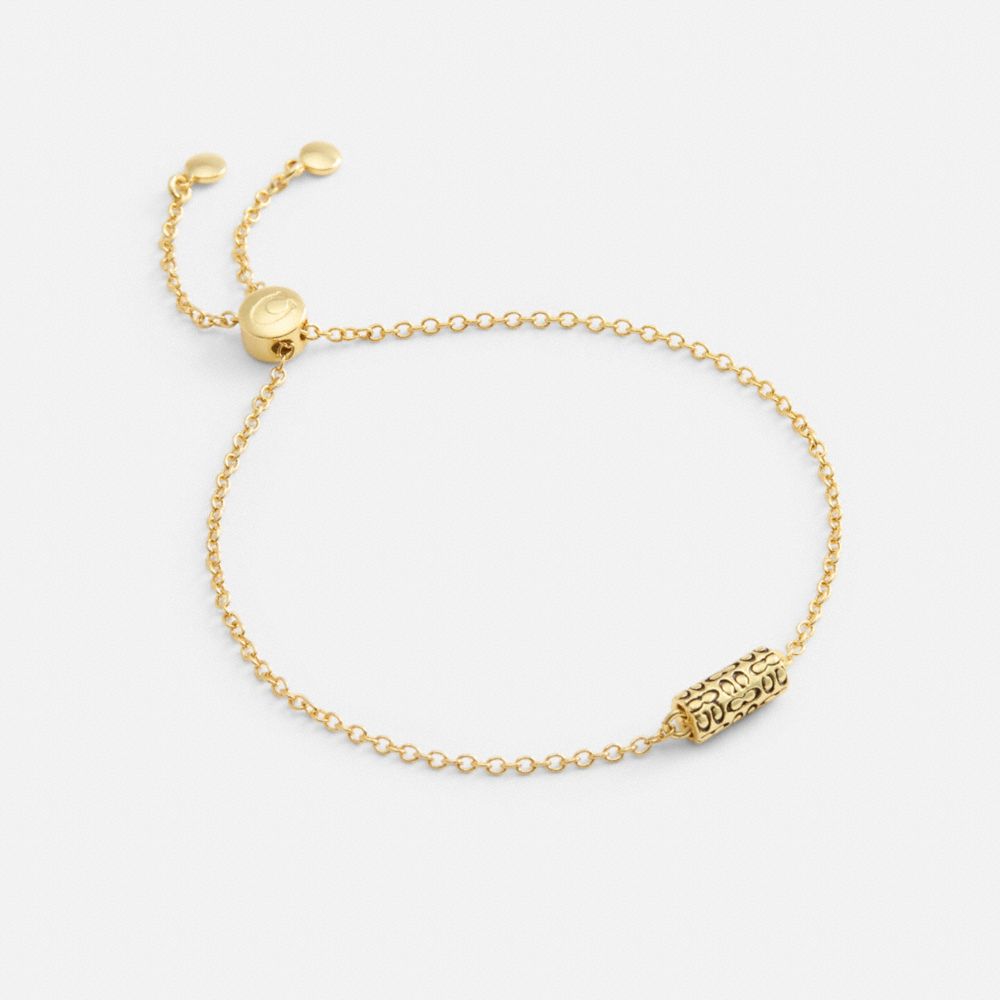 Quilted Signature Bead Slider Bracelet