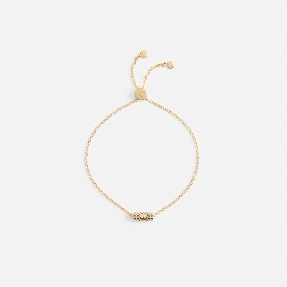 Quilted Signature Bead Slider Bracelet