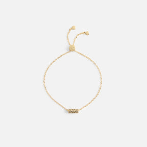 Quilted Signature Bead Slider Bracelet