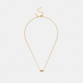 Quilted Signature Bead Pendant Necklace