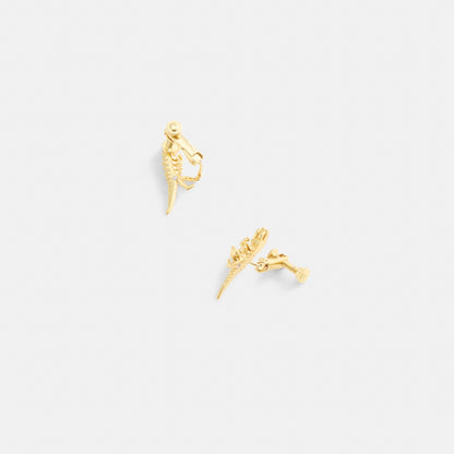 Skeletal Rexy Clip-On Stud Earrings