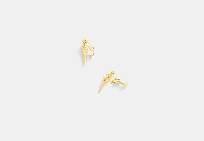 Skeletal Rexy Clip-On Stud Earrings