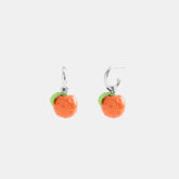 Orange Huggie Earrings