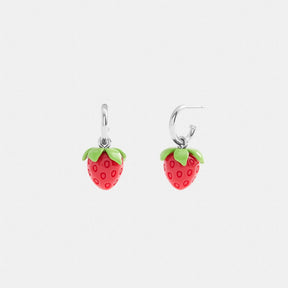 Strawberry Huggie Earrings