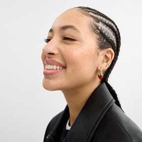 Strawberry Huggie Earrings