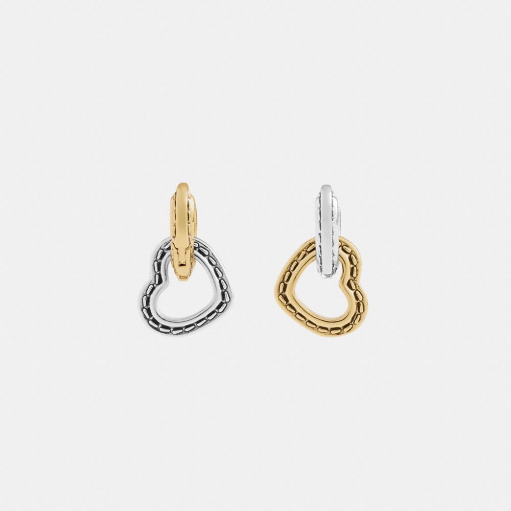 Double Stitched Hearts Pendant Necklace