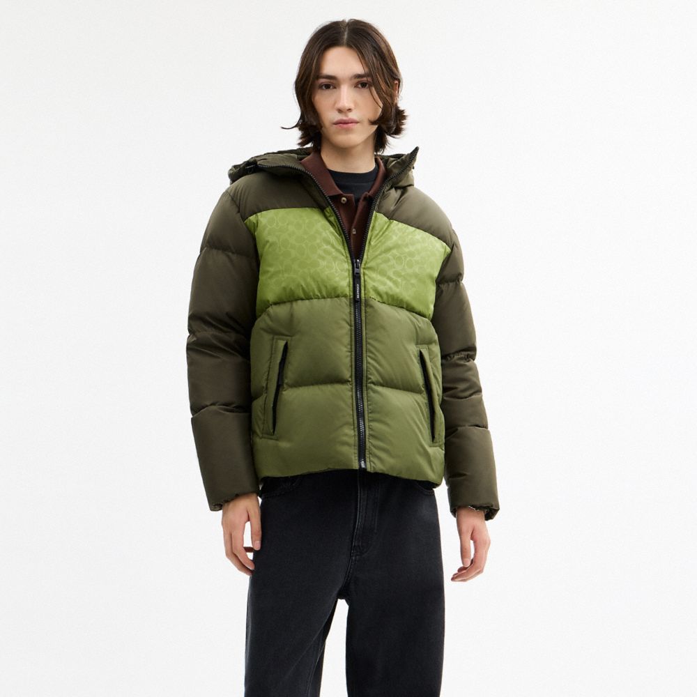 Colorblock Down Jacket