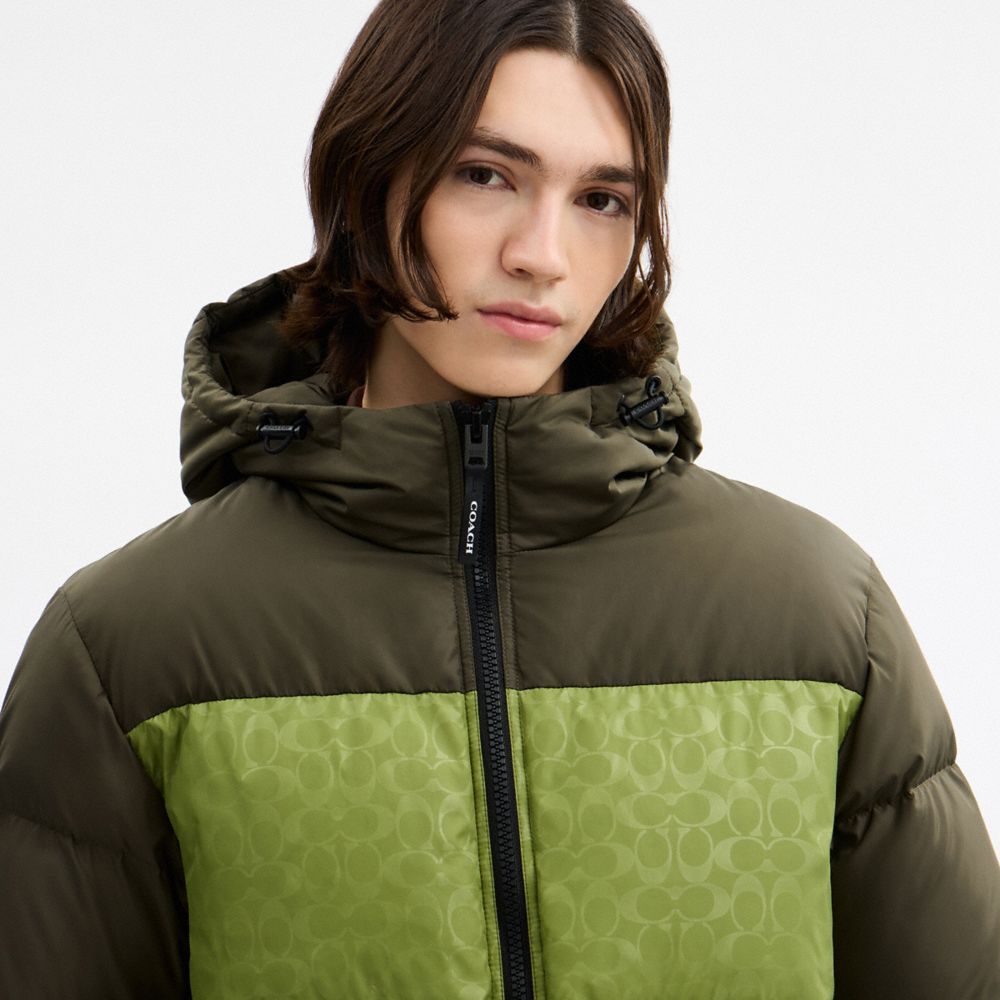 Colorblock Down Jacket