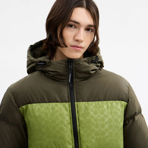 Colorblock Down Jacket