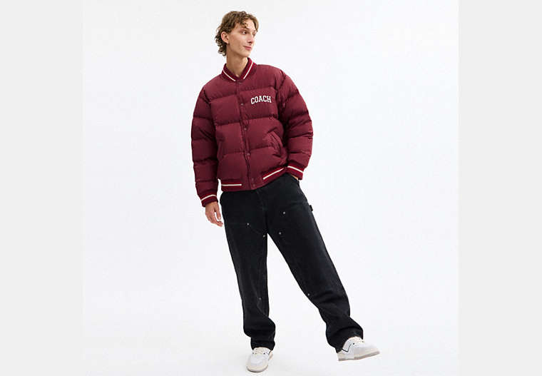 Varsity Down Jacket In Recycled Polyester