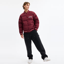 Varsity Down Jacket In Recycled Polyester
