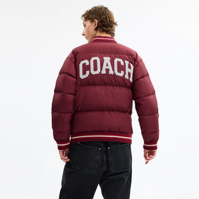 Varsity Down Jacket In Recycled Polyester