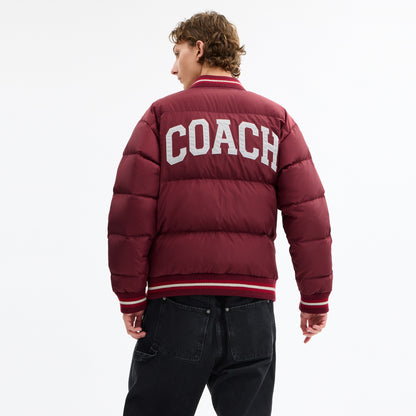 Varsity Down Jacket In Recycled Polyester
