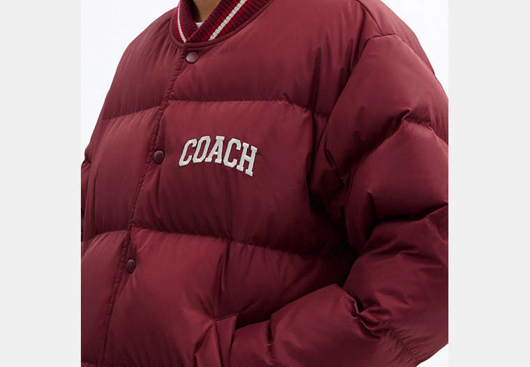 Varsity Down Jacket In Recycled Polyester