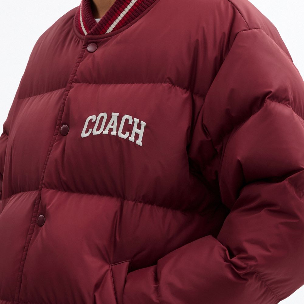 Varsity Down Jacket In Recycled Polyester