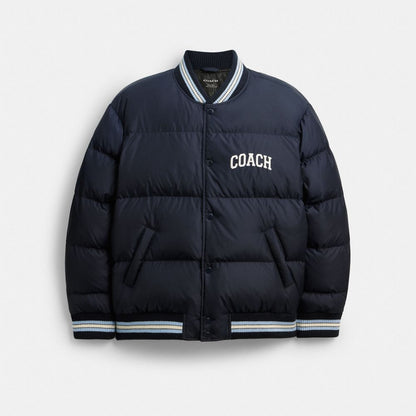 Varsity Down Jacket In Recycled Polyester