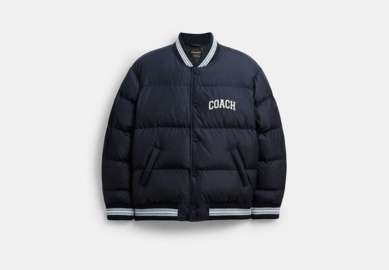 Varsity Down Jacket In Recycled Polyester