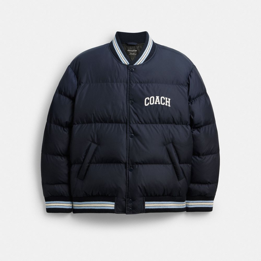 Varsity Down Jacket In Recycled Polyester