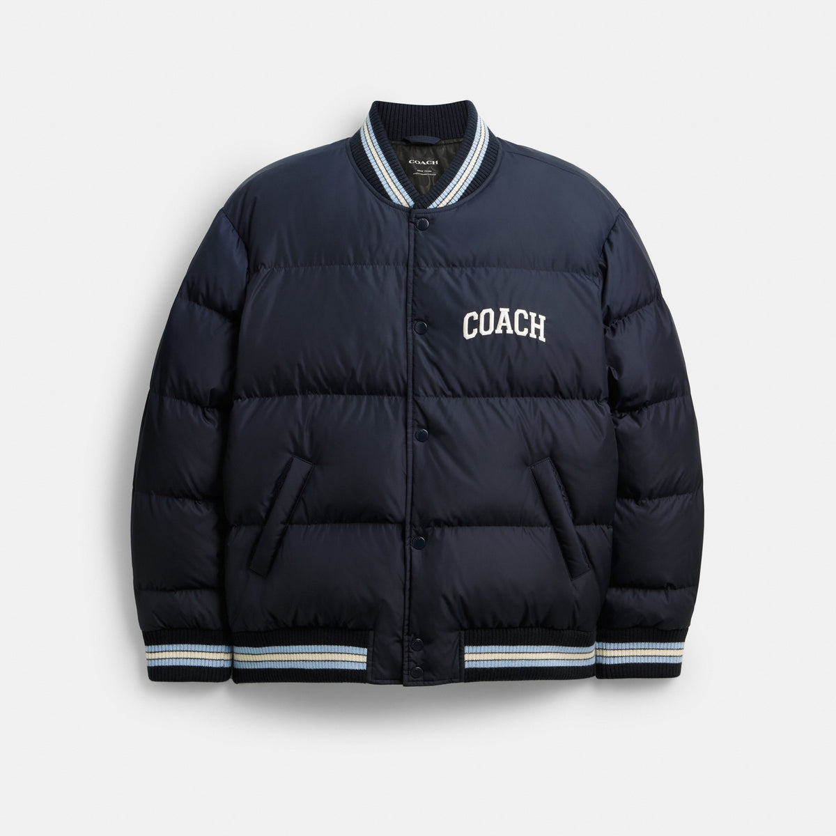 Varsity Down Jacket In Recycled Polyester