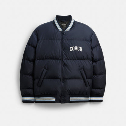 Varsity Down Jacket In Recycled Polyester
