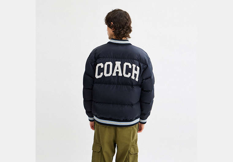 Varsity Down Jacket In Recycled Polyester