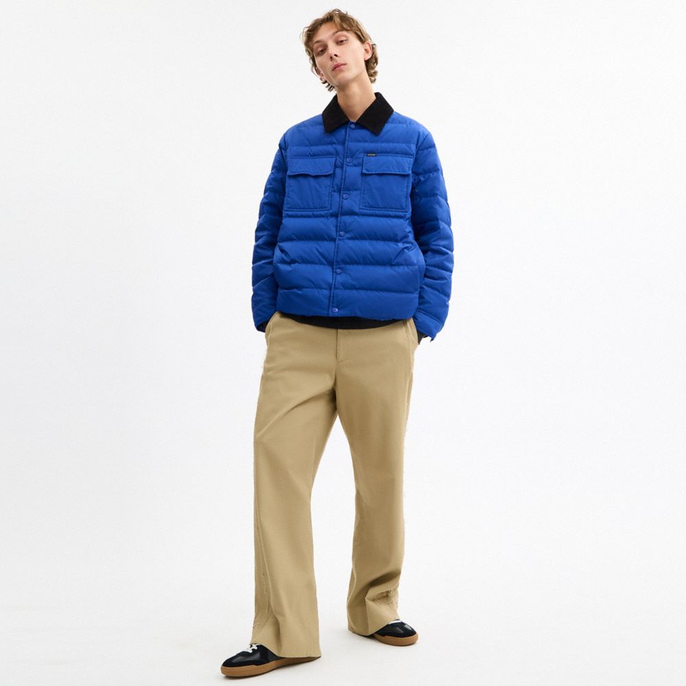 Lightweight Shirt Down Jacket In Recycled Polyester